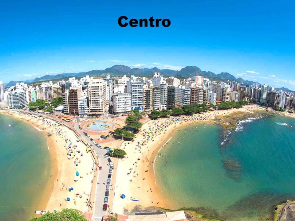 Suíte Mar - Praia do Morro - prédio frente Mar com elevador, atravessou a avenida, já está na Praia - com garagem - internet Guarapari Exterior foto